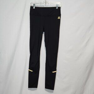Reebok Black Mid-Rise Stretch Leggings - Size S